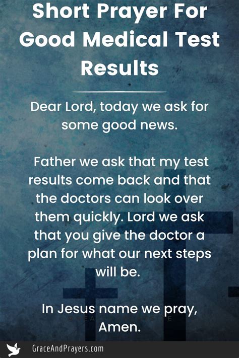 15 Short Prayers for Good Medical Test Results .
